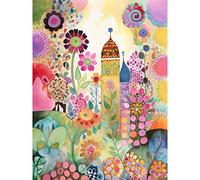 Artery8 Countryside Garden Flowers In Spring Folk Art Watercolour Painting Large Wall Art Poster Print Thick Paper 18X24 Inch