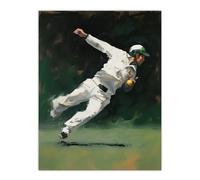 Artery8 County Cricket Fielder Catch Action Artwork Gift For Him Fan Man Cave Large Wall Art Poster Print Thick Paper 18X24 Inch