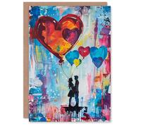 Artery8 Couple Love Romance Heart Balloon Bundle For Her Woman Valentine's Day Card