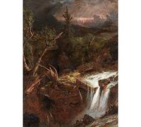 Artery8 Cropsey Clove Storm Scene Catskill Mountains Large Wall Art Poster Print Thick Paper 18X24 Inch