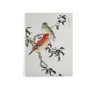Artery8 Crossbill Birds Japanese Canvas Wall Art Print Numata Kashu | Size: W12" x H16" Artery8 Multicolor W12" x H16"