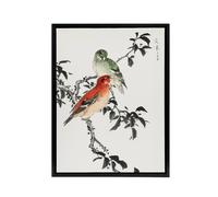 Artery8 Crossbill Birds Japanese Framed Canvas Wall Art Print Numata Kashu | Size: W24" x H32" Artery8 Multicolor W24" x H32"