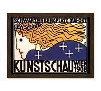 Cultural Exhibition Vienna Austria Kunstschau Wien 1908 Vintage Advert Poster Artwork Framed Wall Art Print A4 Artery8 Brown One Size