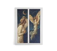 Artery8 Cupid Flying Away From Psyche Canvas Wall Art Print Burne Jones in Blue | Size: W12" x H16" Artery8 Blue W12" x H16"