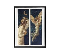 Artery8 Cupid Flying Away From Psyche Framed Canvas Wall Art Print Burne Jones in Blue | Size: W18" x H24" Artery8 Blue W18" x H24"