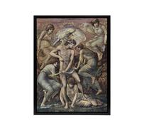 Artery8 Cupid's Hunting Fields Framed Canvas Wall Art Print Edward Burne Jones in Brown | Size: W18" x H24" Artery8 Brown W18" x H24"