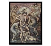 Artery8 Cupid's Hunting Fields Vintage Framed Wall Art Print Edward Burne Jones in Brown | Size: A4 Artery8 Brown A4