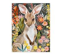 Artery8 Cute Baby Kangaroo with Vibrant Spring Flowers Kids Bedroom Nursery Large Wall Art Poster Print Thick Paper 18X24 Inch