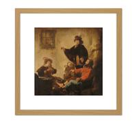Artery8 Cuyp Joseph Interpreting Dreams Baker & Butler 8X8 Inch Square Wooden Framed Wall Art Print Picture with Mount in Light Oak Artery8 Light Oak