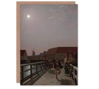 Artery8 CW Eckersberg Langebro Copenhagen in Moonlight Blank Art Greeting Card