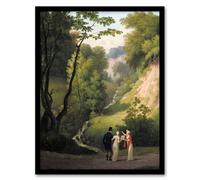 Artery8 CW Eckersberg The Devil's Cleft at Liselund Manor Framed Art Print in Green | Size: W12" x H16" Artery8 Green W12" x H16"