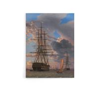 Artery8 CW Eckersberg The Russian Liner Asow & a Frigate Canvas Art Print | Size: W24" x H32" Artery8 Multicolor W24" x H32"