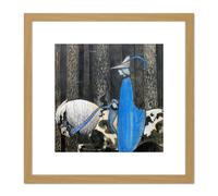 Artery8 Da Och Da Tog Tomten Tag I John Bauer 1907 8X8 Inch Square Wooden Framed Wall Art Print Picture with Mount in Light Oak Artery8 Light Oak