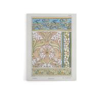 Artery8 Daffodil Nouveau Canvas Wall Art Print Vintage Floral Verneuil in Green | Size: W12" x H16" Artery8 Green W12" x H16"