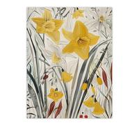 Artery8 Daffodils Floral Artwork Spring Wildflowers Living Room Extra Large XL Wall Art Poster Print