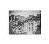 Artery8 Daguerre Boulevard Du Temple Paris Canvas Wall Art Print in Grey | Size: W24" x H32" Artery8 Grey W24" x H32"