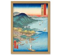 Artery8 Daijingu Shrine in Kashima Hitachi Province Utagawa Hiroshige Japanese Woodblock Artwork Framed Wall Art Print A4