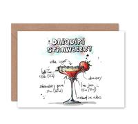 Artery8 Daiquiri Strawberry Cocktail Drink Friendship Card Artery8 Multicolor