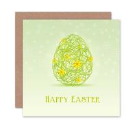 Artery8 Daisy Flower Egg Simple Modern Easter Card Artery8 Multicolor