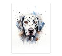 Artery8 Dalmatian Lovers Gift Watercolour Pet Portrait Painting Artwork Large Wall Art Poster Print Thick Paper 18X24 Inch