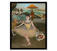 Artery8 Dancer with Bouquet Bowing Framed Wall Art Print 18X24 Inch Artwork By Edgar Degas : Graceful Dancer Artwork Enhancing Home Office Bedroom Or Lounge Subtle Vintage Charm