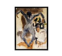 Artery8 Dancing At Marshalls Hotel Charles Demuth Framed Canvas Wall Art Print in Brown | Size: W24" x H32" Artery8 Brown W24" x H32"