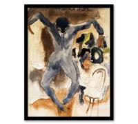 Artery8 Dancing At Marshalls Hotel Charles Demuth Framed Wall Art Print in Brown | Size: A4 Artery8 Brown A4