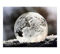 Artery8 Danielarapava Frosted Bubble Ice Amazing Photo Premium Wall Art Canvas Print 18X24 Inch