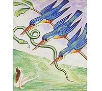 Artery8 Dardel Den Bortrovade Ormen Absducted Snake Painting Art Print Canvas Premium Wall Decor Poster Mural