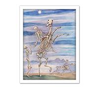 Artery8 Dardel Skelett Till Hast Skeleton Horse Painting Artwork Framed Wall Art Print 18X24 Inch