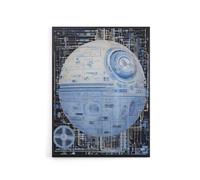 Artery8 Dark Side Engineering Death Star Canvas Wall Art Print in Blue | Size: W18" x H24" Artery8 Blue W18" x H24"