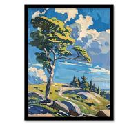 Artery8 Dartmoor Bright Sunny Day Landscape Oil Painting Living Room Artwork Framed Wall Art Print 18X24 Inch