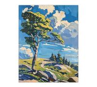 Artery8 Dartmoor Bright Sunny Day Landscape Oil Painting Living Room Extra Large XL Wall Art Poster Print