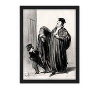 Artery8 Daumier It'S True You Lost Your Lawsuit Artwork Framed Wall Art Print 18X24 Inch