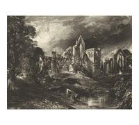 Artery8 David Lucas Castle Acre Priory 1838 Painting Premium Wall Art Canvas Print 18X24 Inch