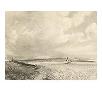 Artery8 David Lucas Cornfields Near Brighton 1846 Painting Art Print Canvas Premium Wall Decor Poster Mural