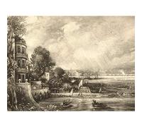 Artery8 David Lucas Opening Of Waterloo Bridge 1838 Painting Large Wall Art Poster Print Thick Paper 18X24 Inch