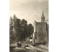 Artery8 David Lucas Porch Of Church East Bergholt Suffolk Painting Premium Wall Art Canvas Print 18X24 Inch