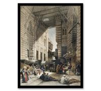 Artery8 David Roberts Framed Wall Art Print Silk Mercer Bazaar El Ghatreshyeh - A4 Size
