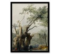 Artery8 David Roberts Framed Wall Art Print The Holy Tree of Metereah in Green | Size: A4 Artery8 Green A4