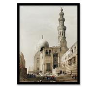 Artery8 David Roberts Framed Wall Art Print Tombs Of The Khalifs At Cairo - A4 Size