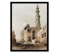 Artery8 David Roberts Framed Wall Art Print Tombs of the Khalifs at Cairo in Brown | Size: A3 Artery8 Brown A3