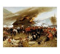 Artery8 De Neuville Defence Rorke's Drift Painting Art Print Canvas Premium Wall Decor Poster Mural