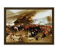 Artery8 De Neuville Defence Rorke's Drift Painting Britain Military Artwork Framed A3 Wall Art Print