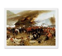 De Neuville Defence Rorke's Drift Painting Britain Military Artwork Framed Wall Art Print A4 Artery8 White One Size