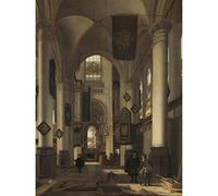 Artery8 De Witte Interior Gothic Protestant Church Unframed Wall Art Print Poster Home Decor Premium