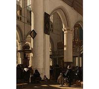 Artery8 De Witte Protestant Gothic Church Interior Unframed Wall Art Print Poster Home Decor Premium