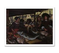 Artery8 De Witte The New Fish Market Amsterdam Painting Art Print Framed Poster Wall Decor 12x16 inch