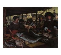 Artery8 De Witte The New Fish Market Amsterdam Painting Large Wall Art Poster Print Thick Paper 18X24 Inch