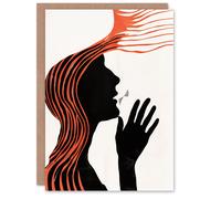 Artery8 Greeting Card Deaf Culture Conceptual Art Bright Abstract Blank For Him Or Her Art Birthday Card